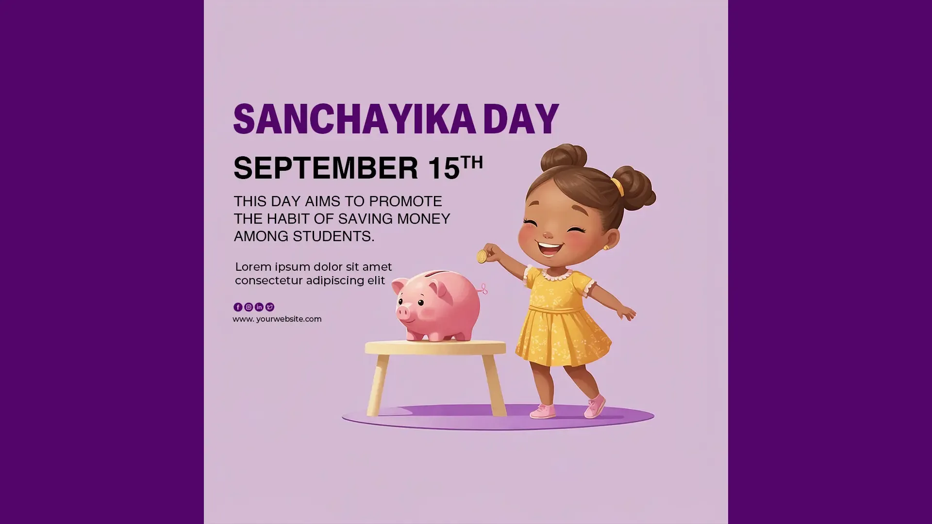 Raise Awareness for Sanchayika Day Instagram Post image